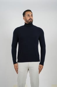 Cashmere High Neck Pullover Black